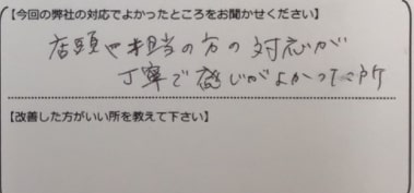 お客様のご意見